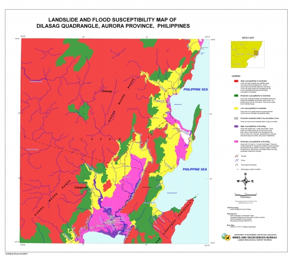 필리핀 산사태, 수해 위험 재난지도(Risk Map)