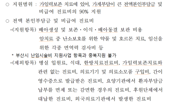 가임력보존지원사업 개요